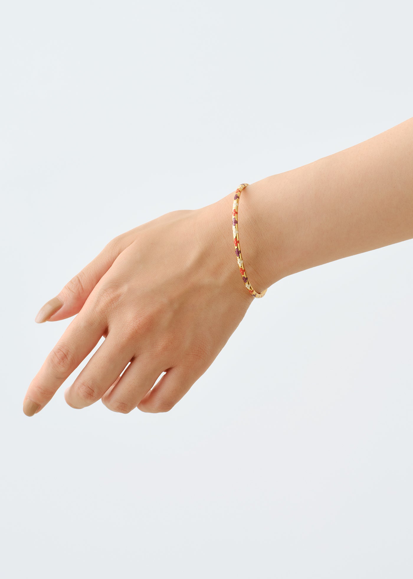 Flower Enamel Bangle