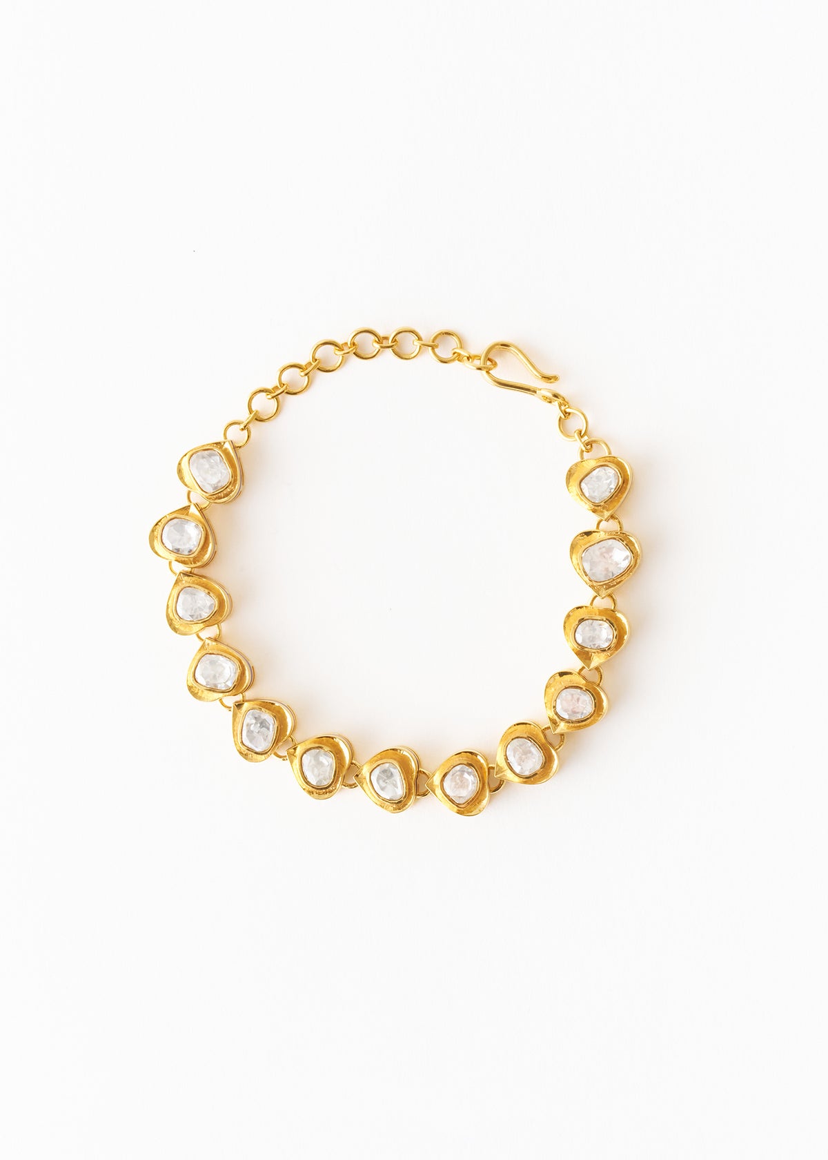 Moissanite Heart Polki Bracelet | Pasand by ne Quittez pas 