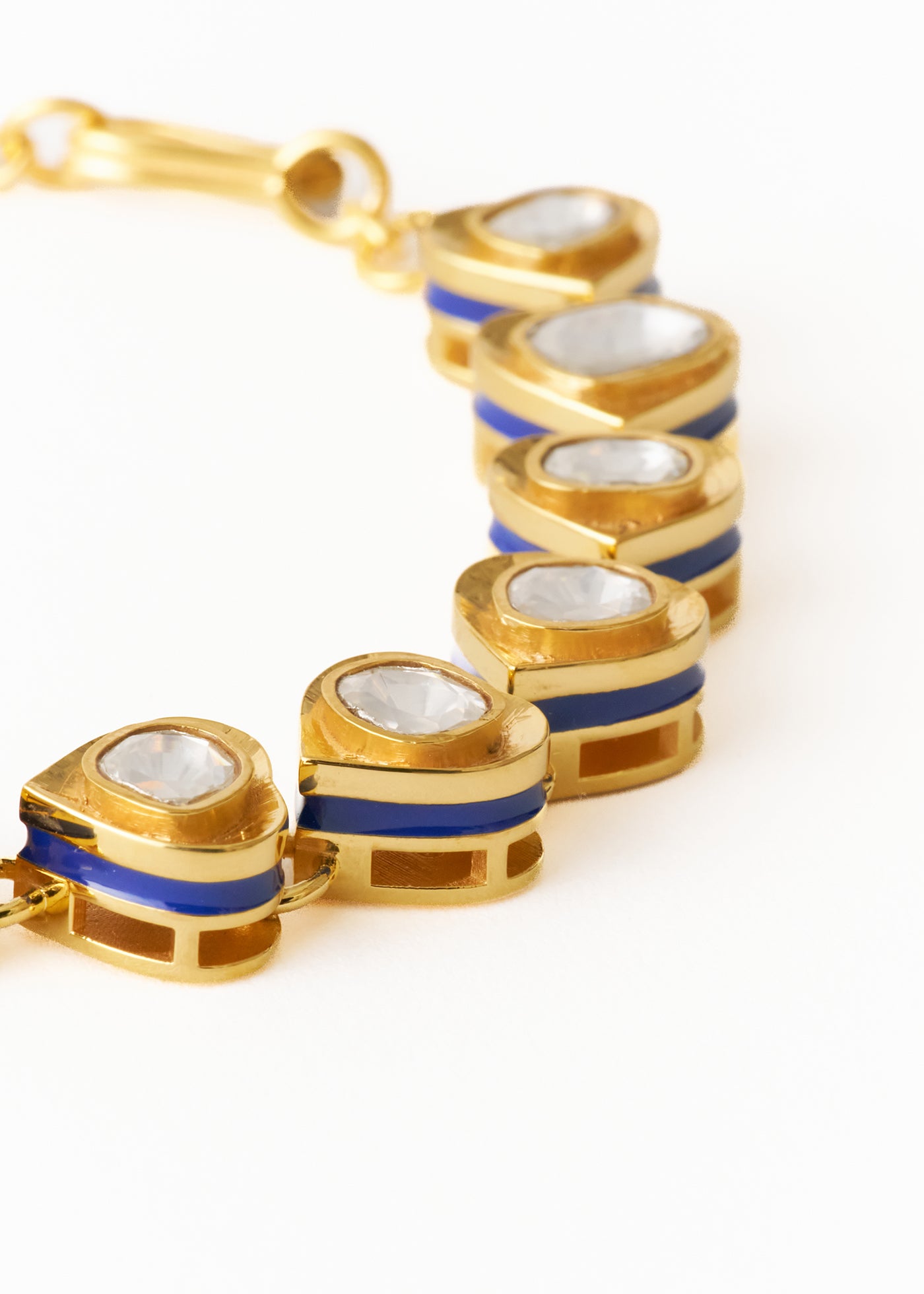 Moissanite Heart Polki Bracelet