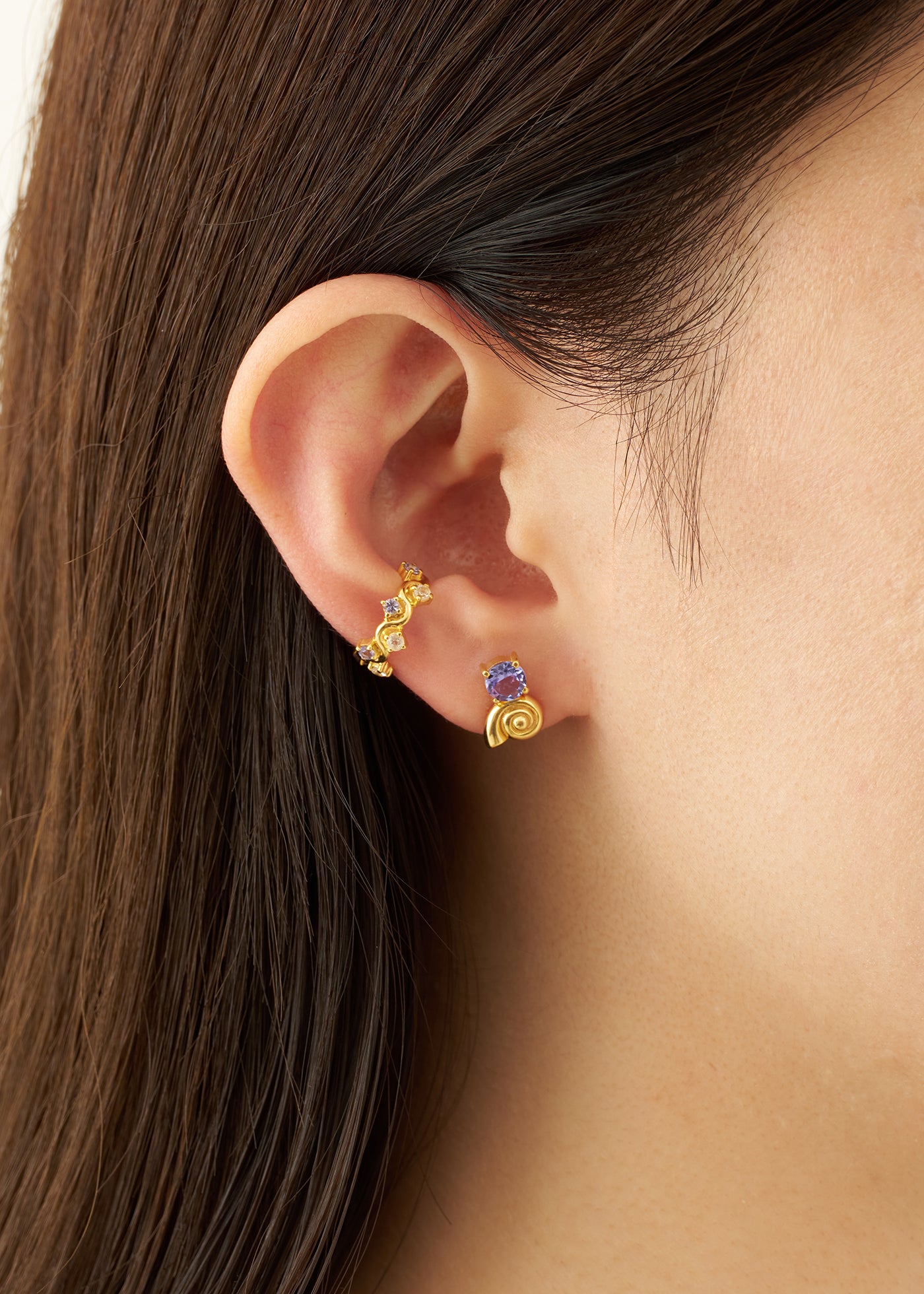 Celestial Drizzling Cloud Pierce Tanzanite