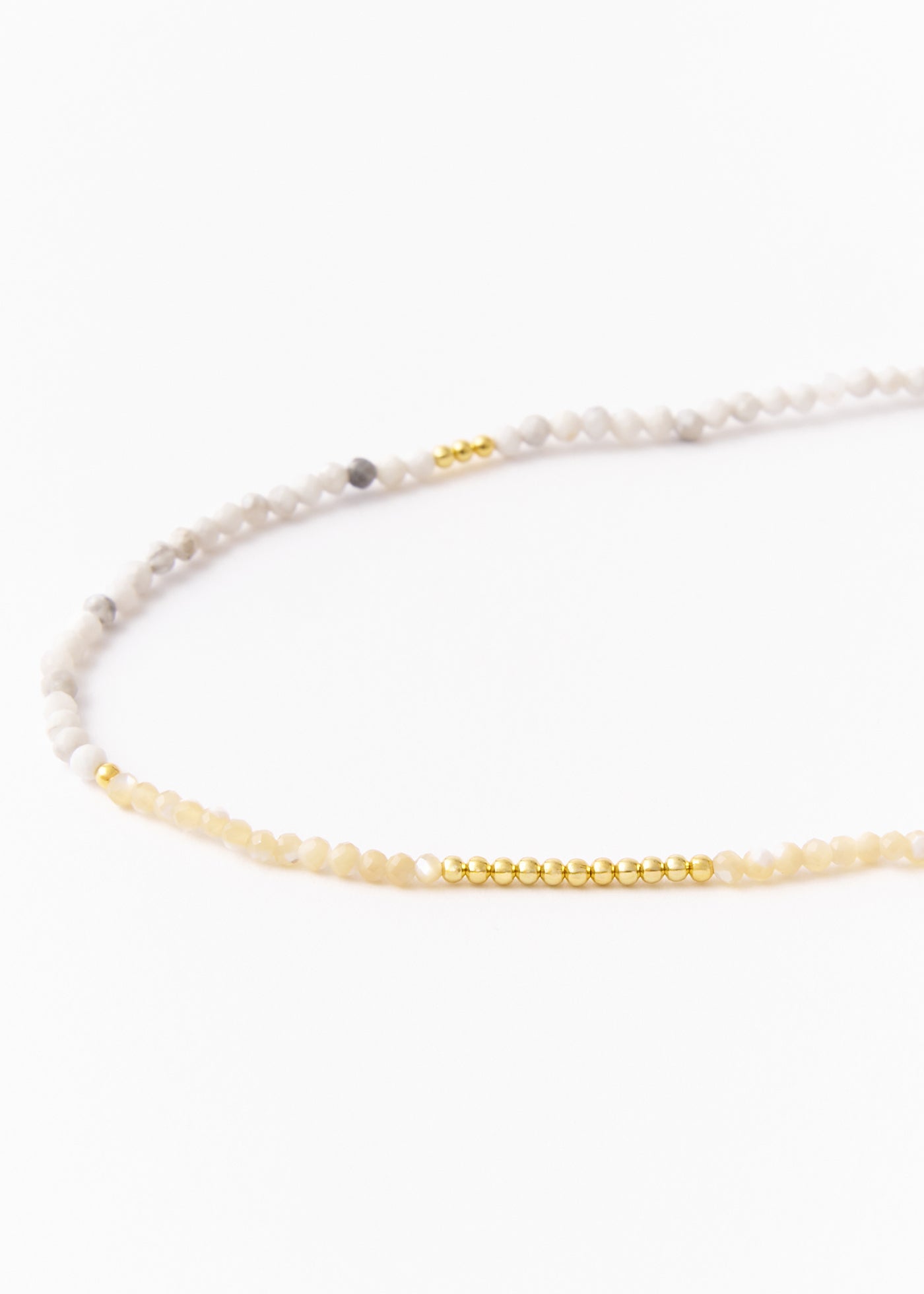 Mother Of Pearl & Multi Beads Long Necklace