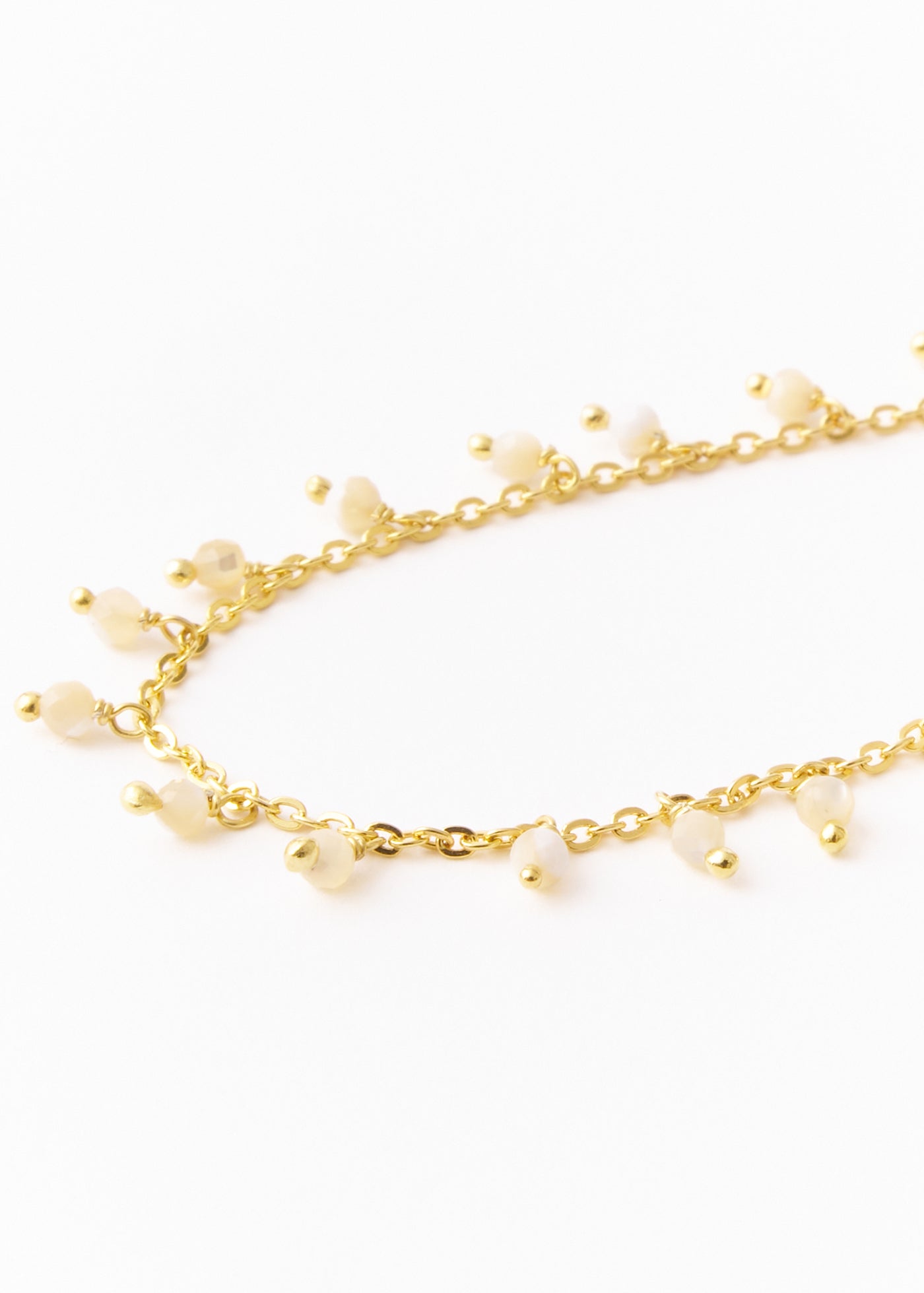 Mother Of Pearl Fringe Necklace