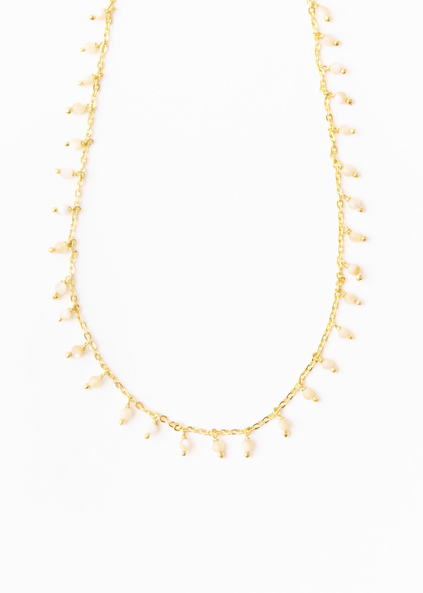 Mother Of Pearl Fringe Necklace