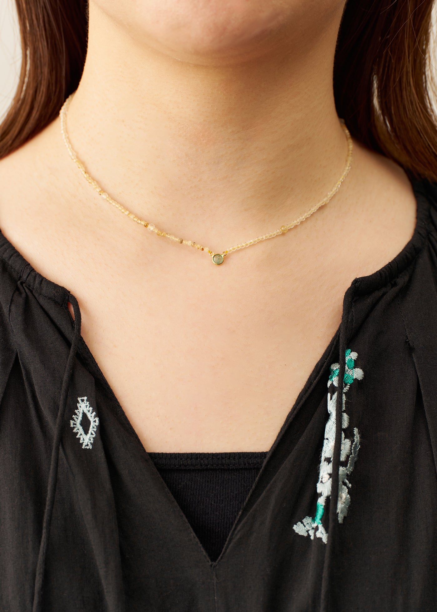 Chandra Beads Necklace Emerald