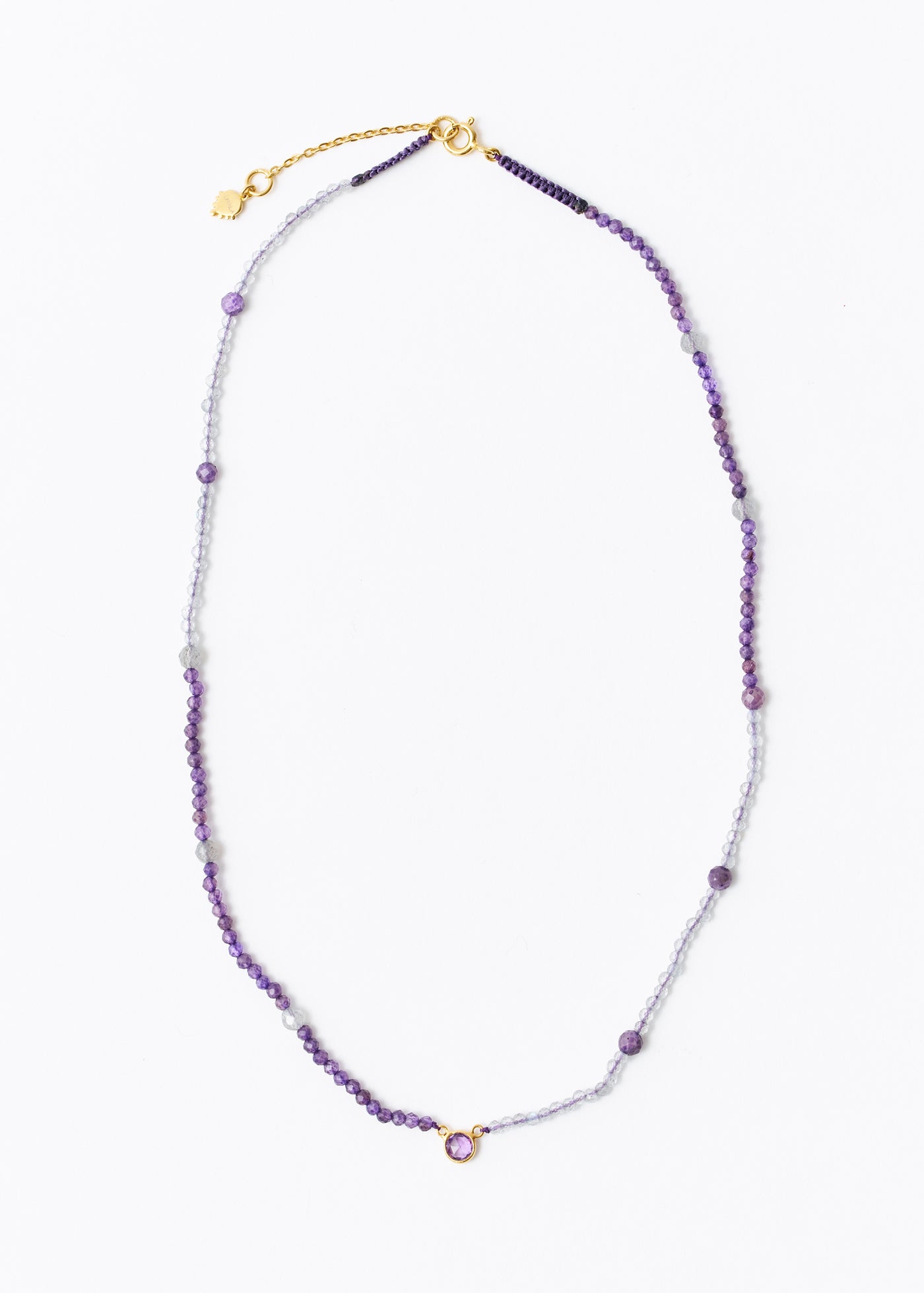 Chandra Beads Necklace Amethyst