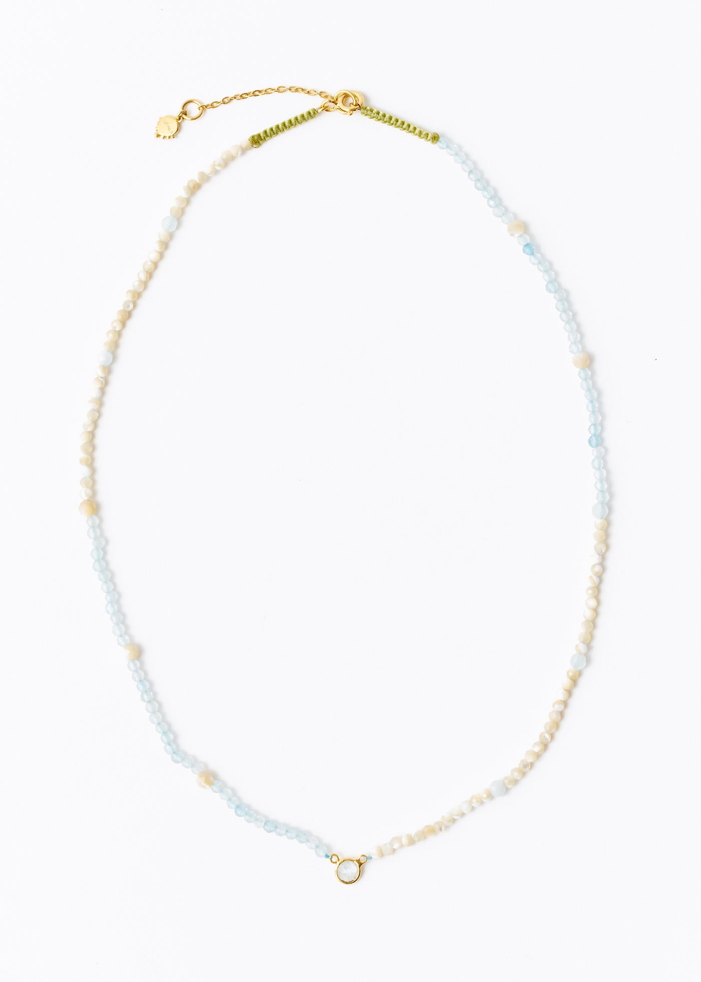 Chandra Beads Necklace Aquamarine