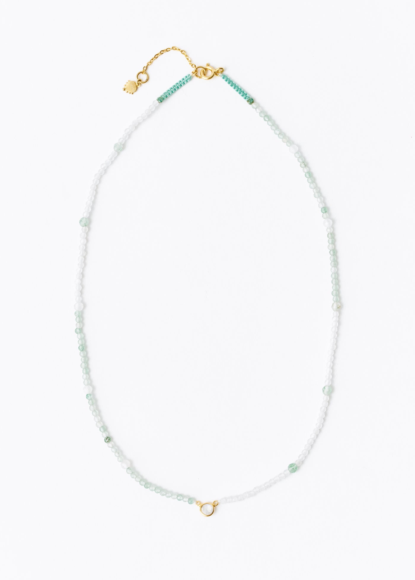 Chandra Beads Necklace Rainbow Moonstone