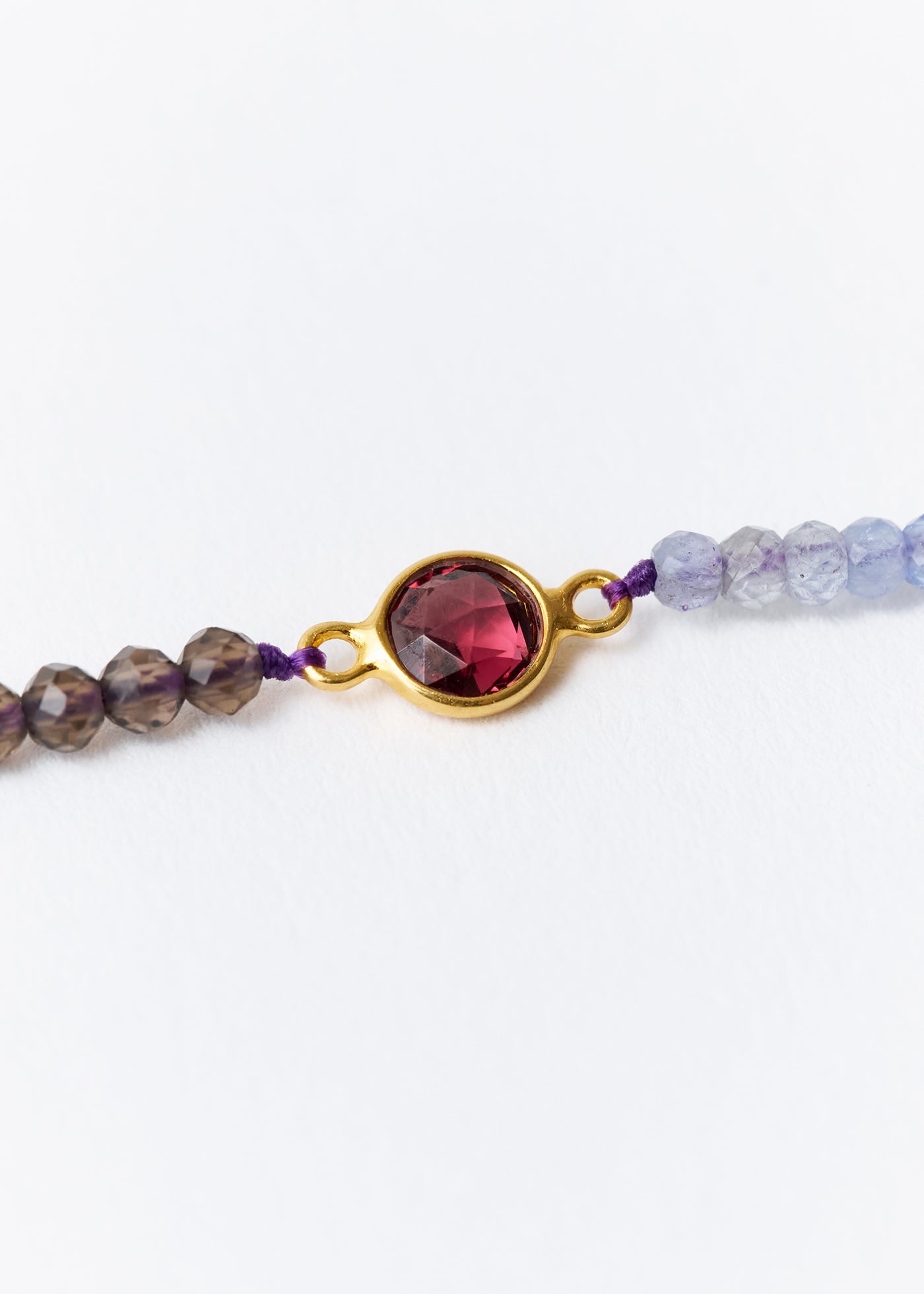 Chandra Beads Necklace Rhodolite Garnet