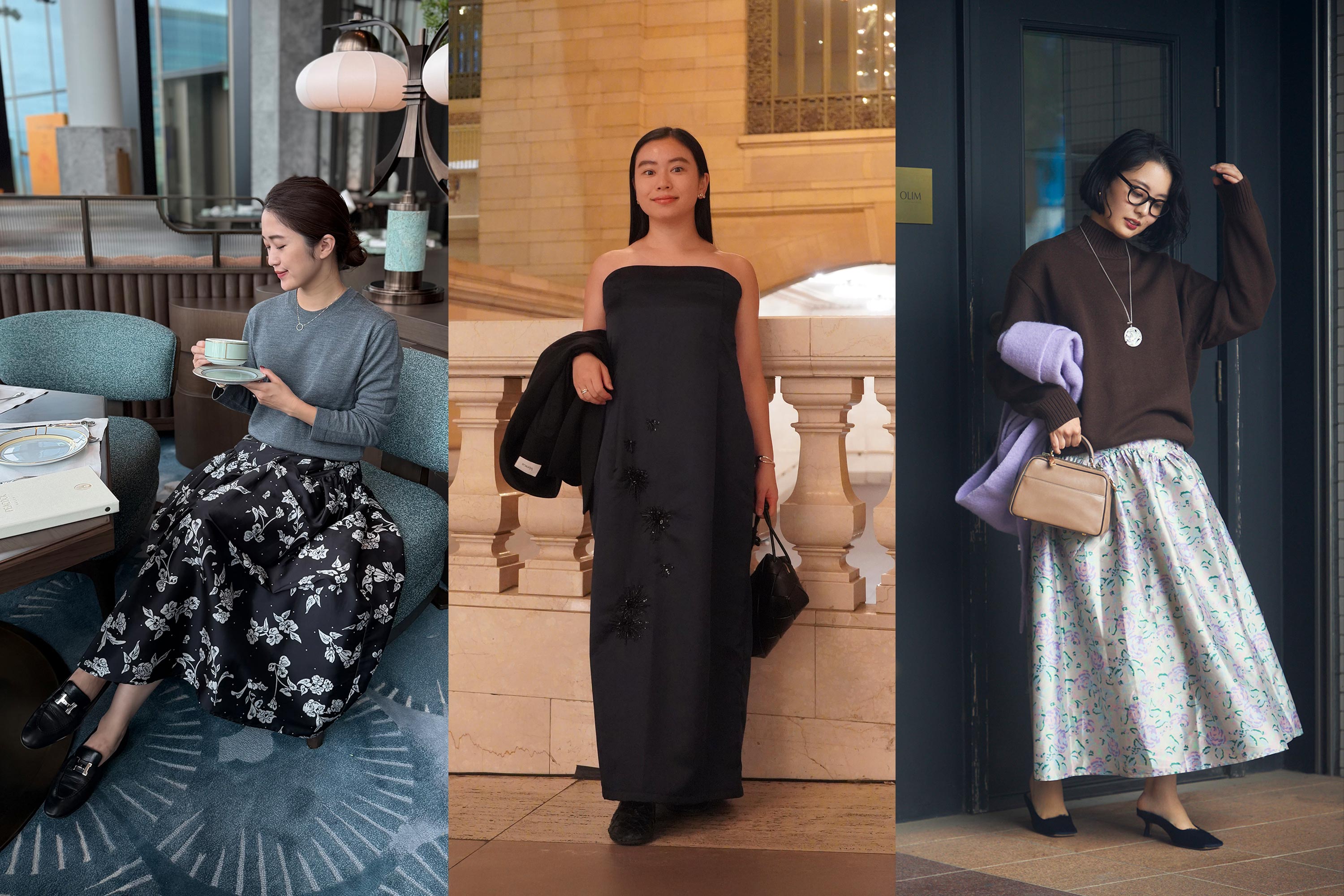 品よくシックに華やぐ。ne Quittez pasで選ぶ、冬のお出かけ服