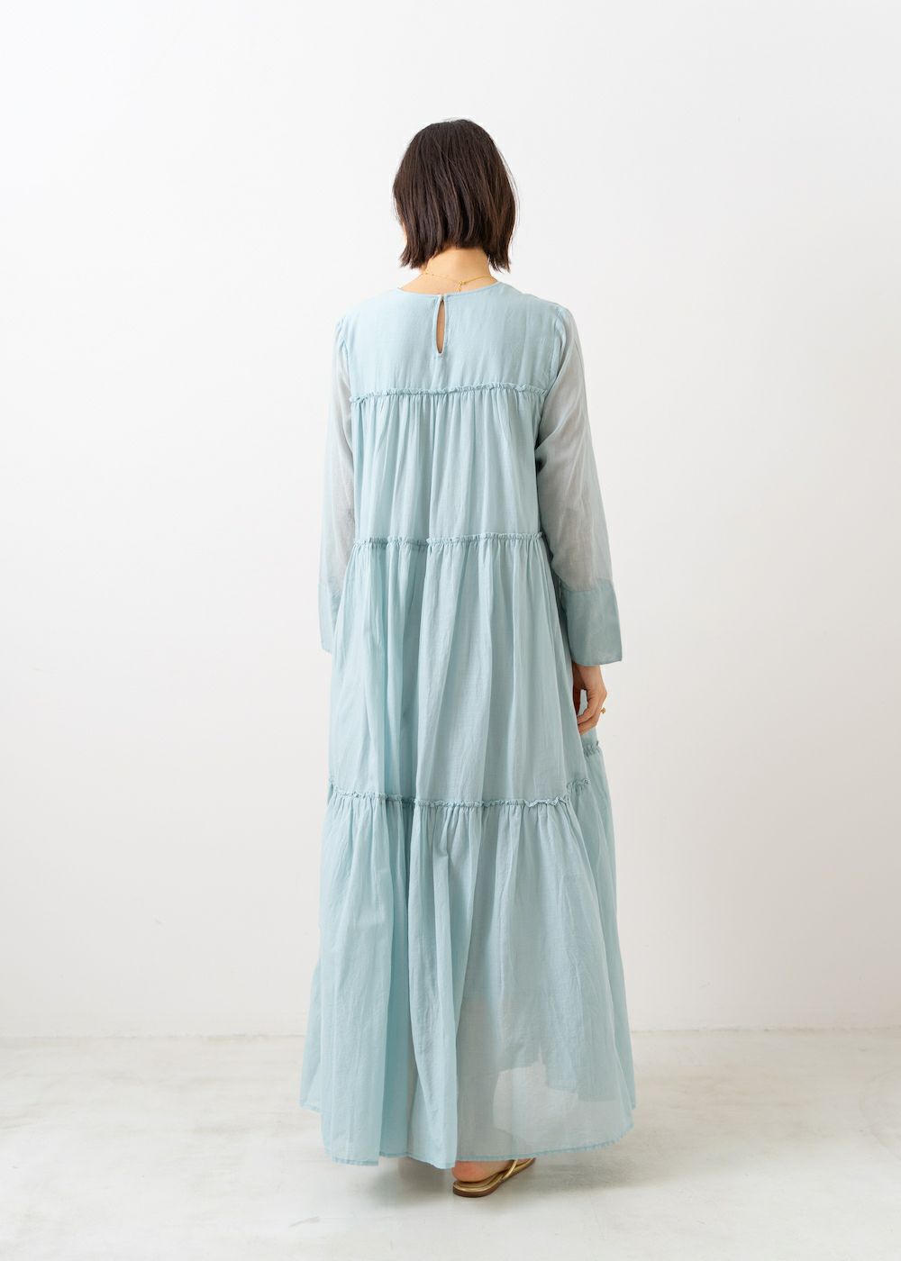 Cotton Voile Tiered  Dress