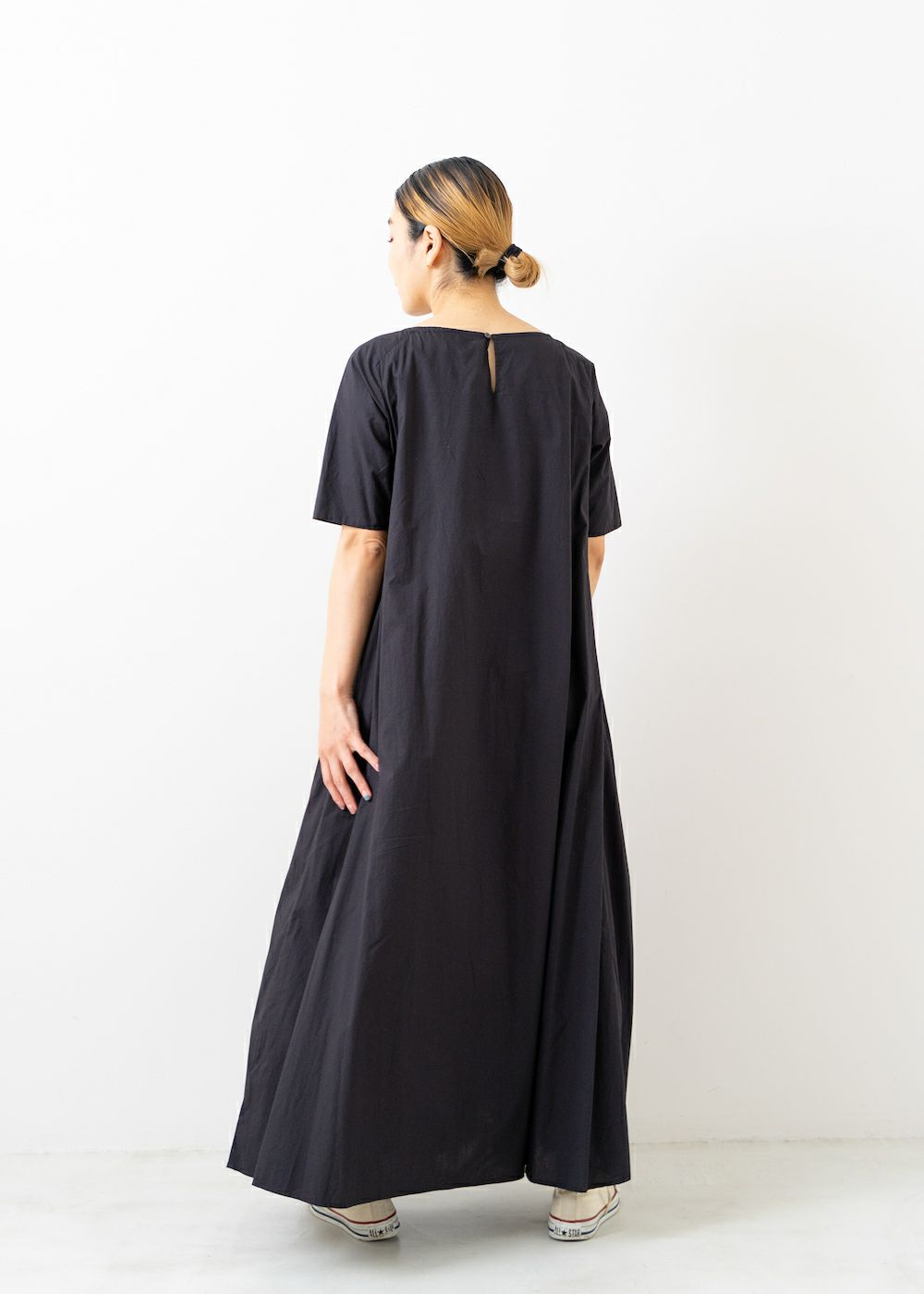 Poplin Sequin Long Dress