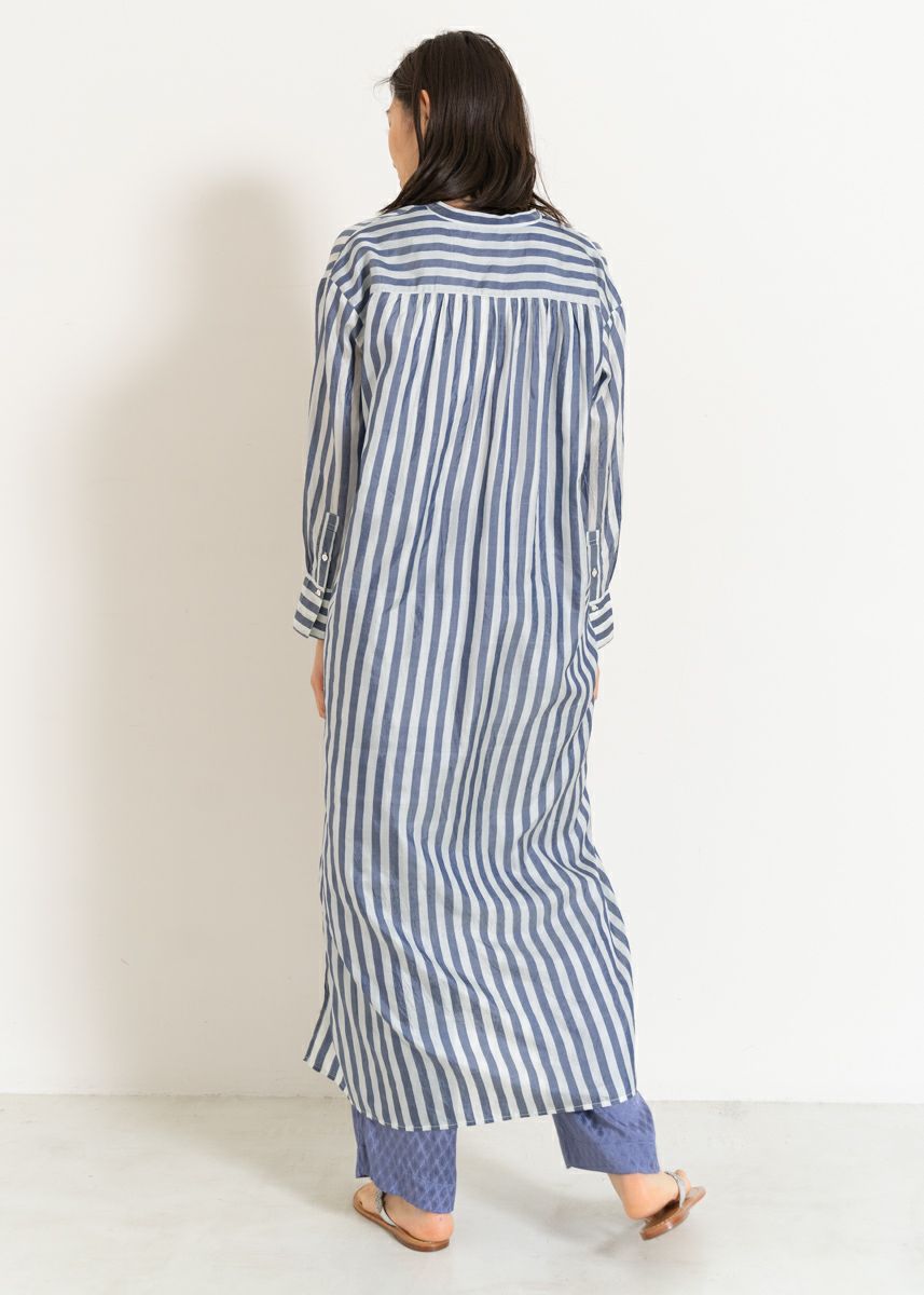 Silk Stripe Kurta Dress