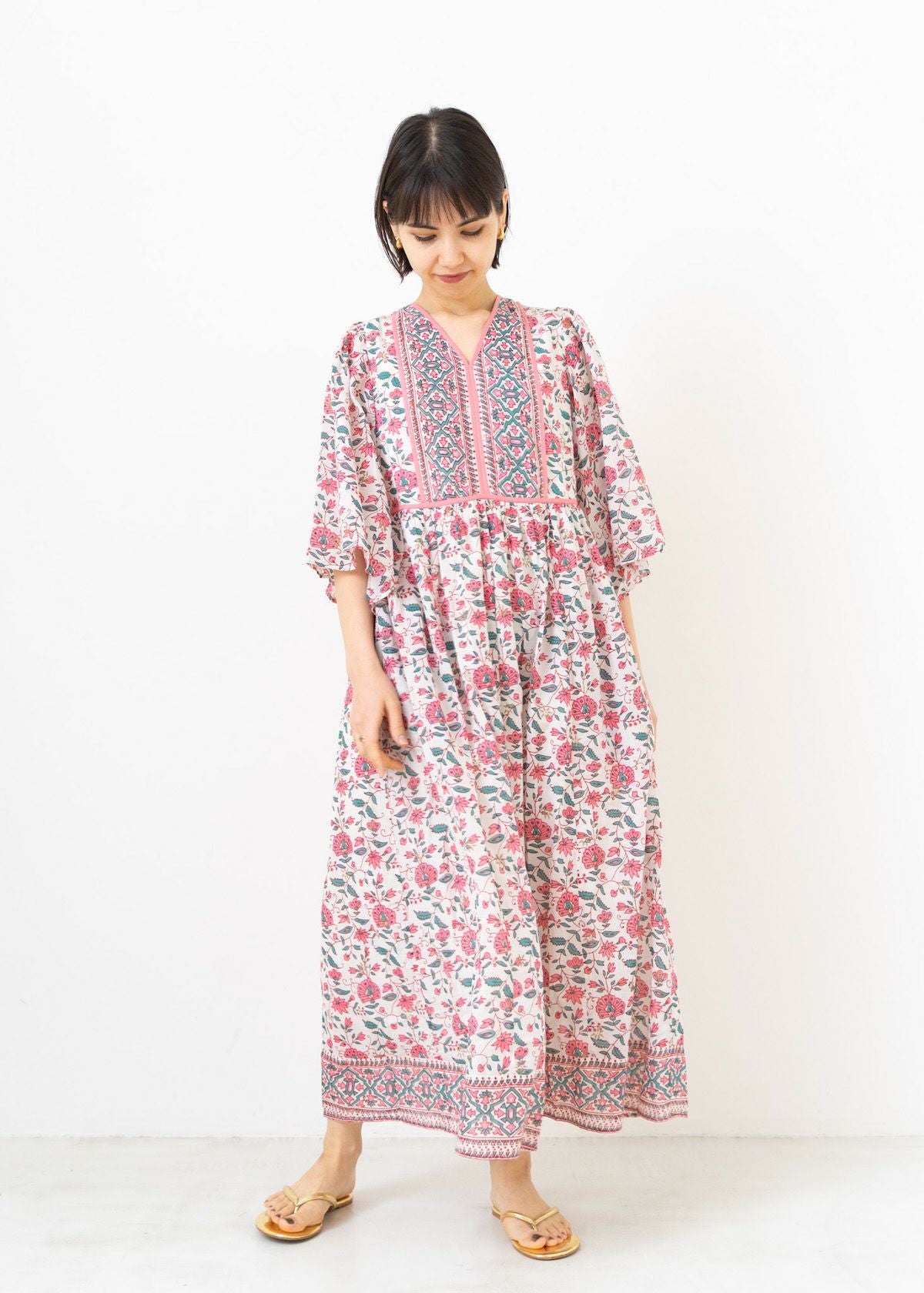 Ethnic Print Flare Sleeve Dress | Pasand by ne Quittez pas 