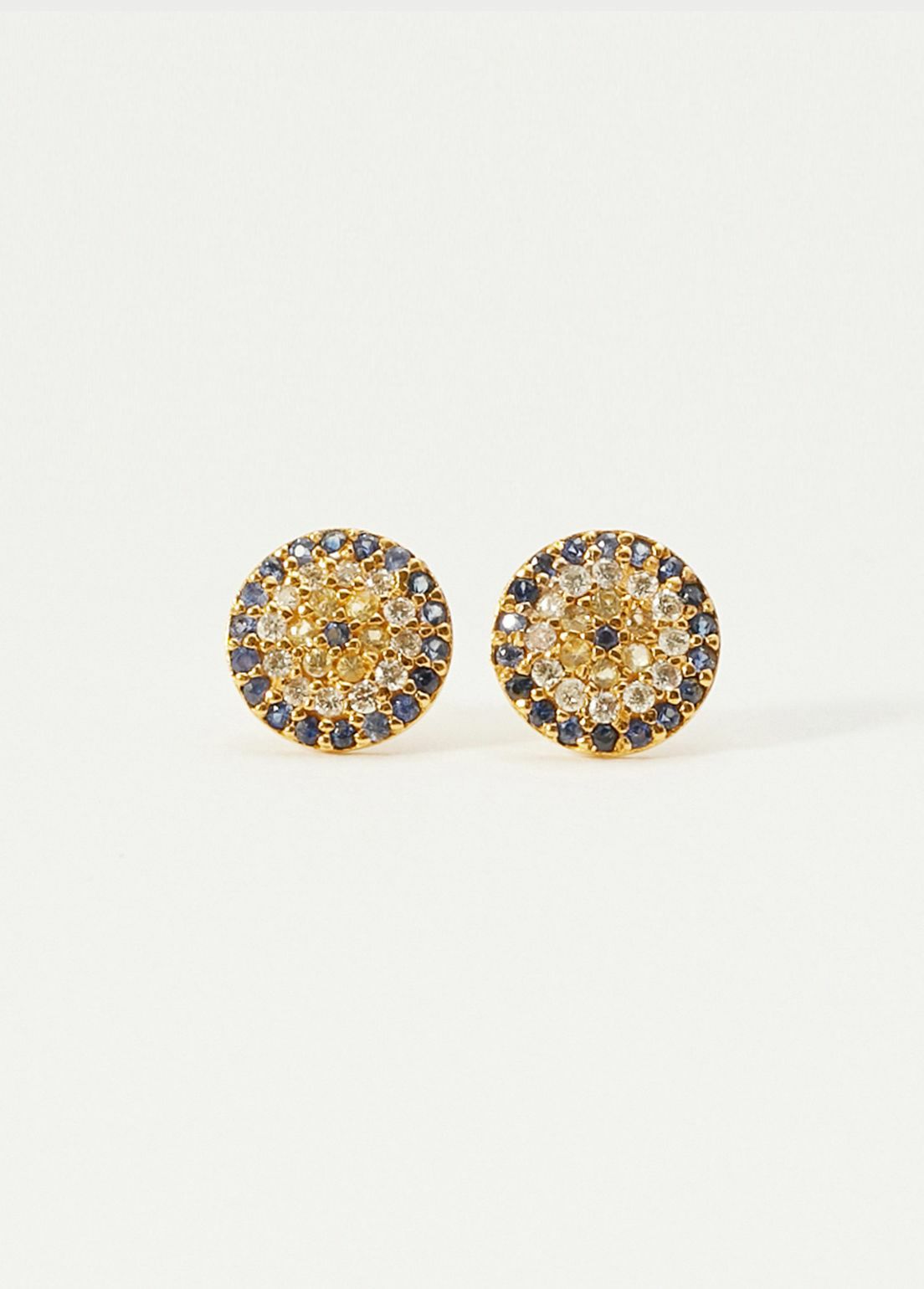 Blue Sapphire Circle Pave Pierce