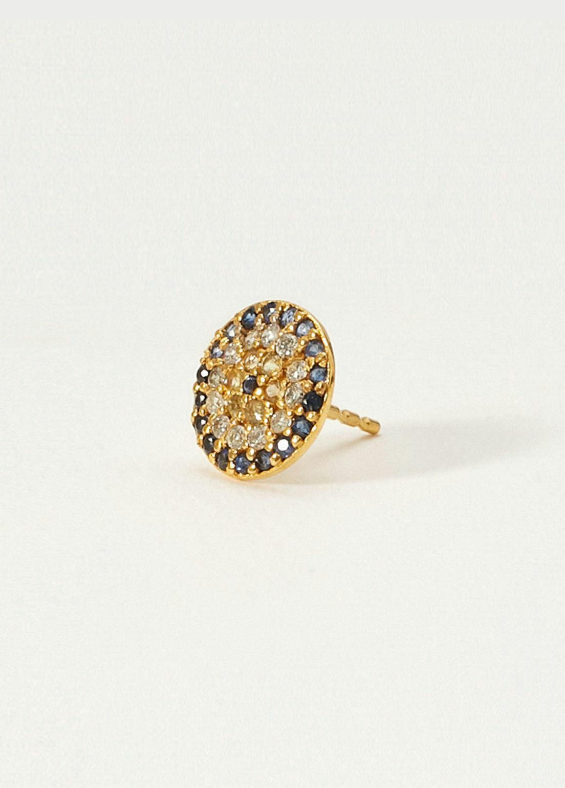 Blue Sapphire Circle Pave Pierce