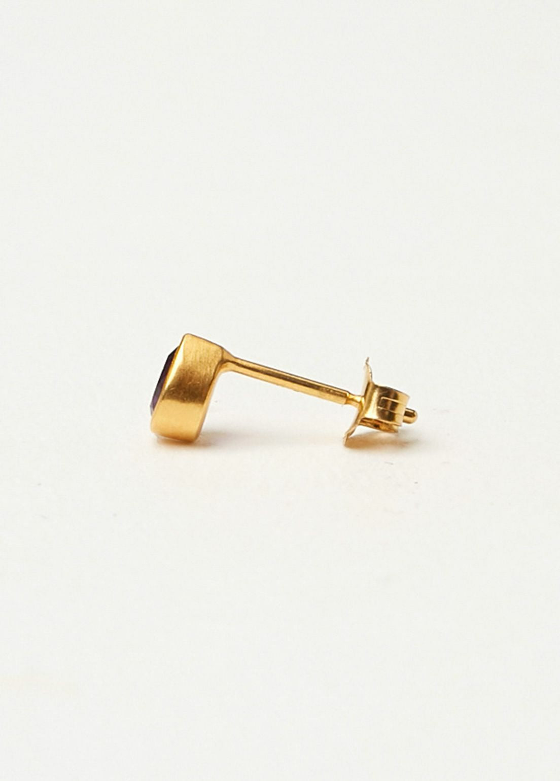 Amethyst Teardrop Pierce