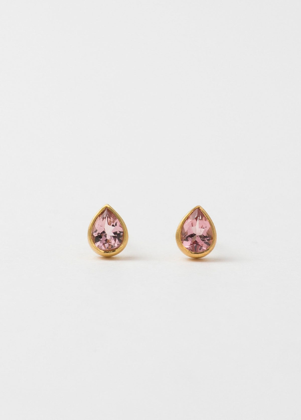 Pink TourmalineTeardrop Pierce
