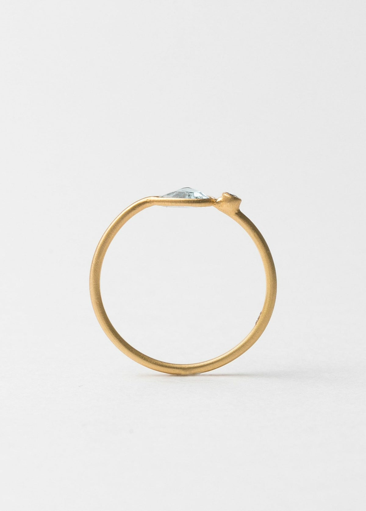 Aquamarine Teardrop Ring