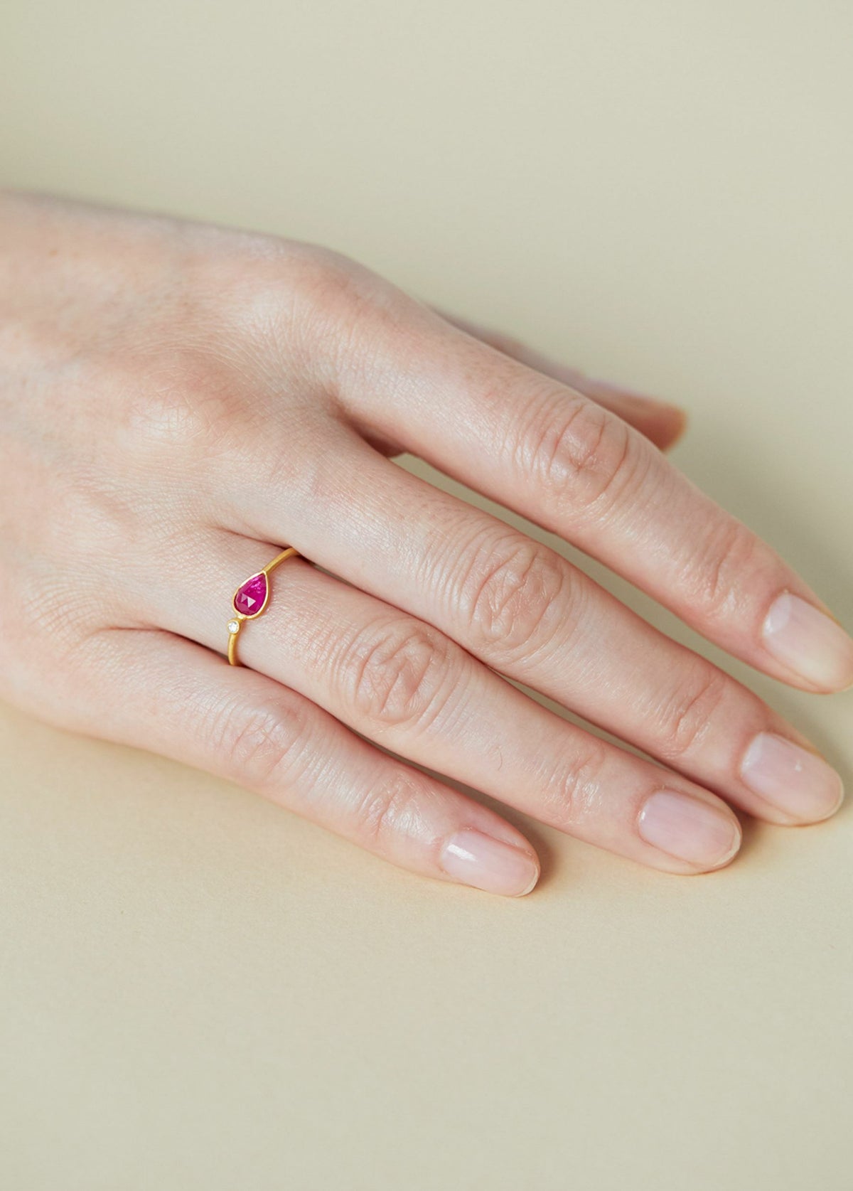 Ruby Teardrop Ring