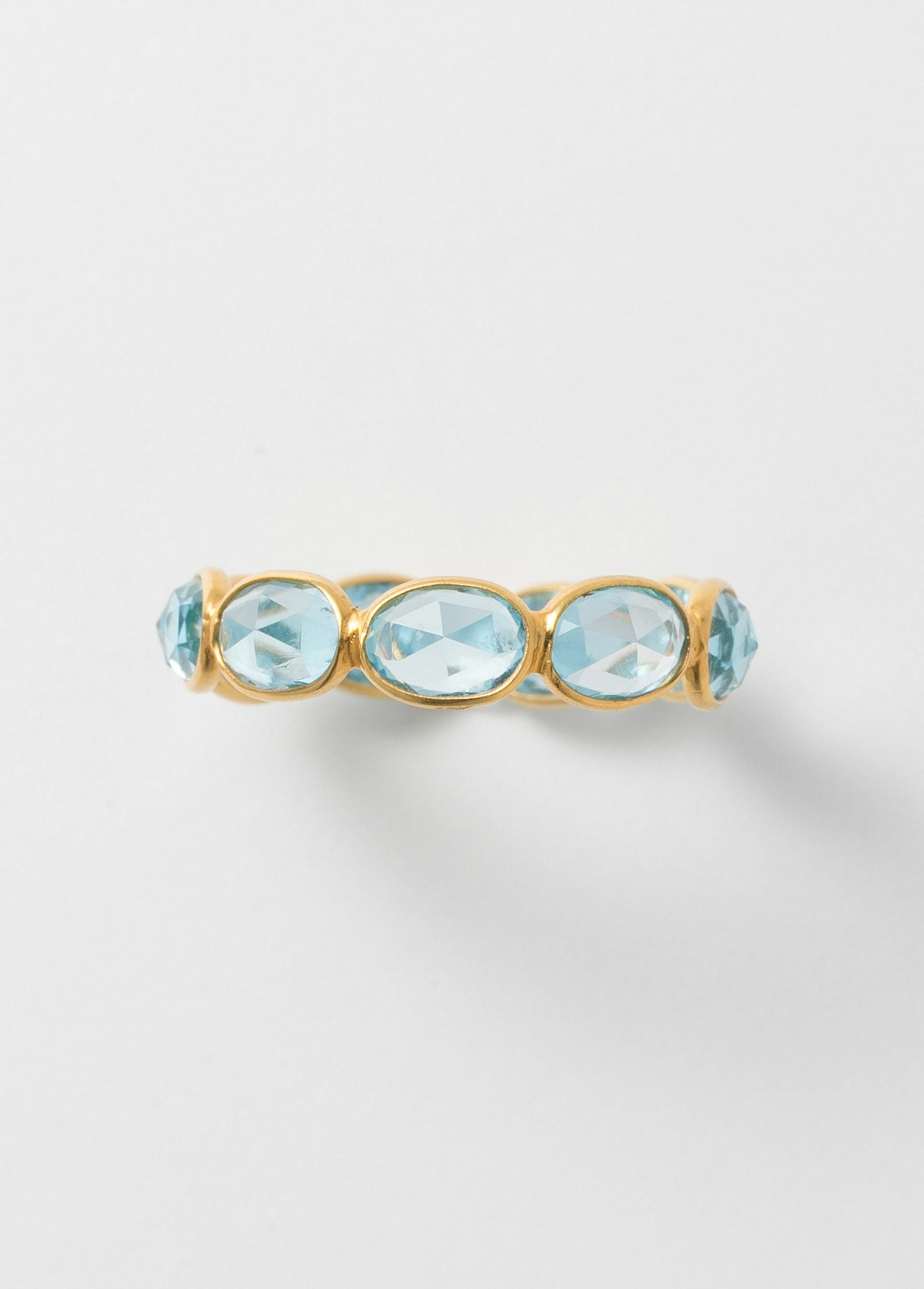 Blue Topaz Slice Stone Eternity：#13