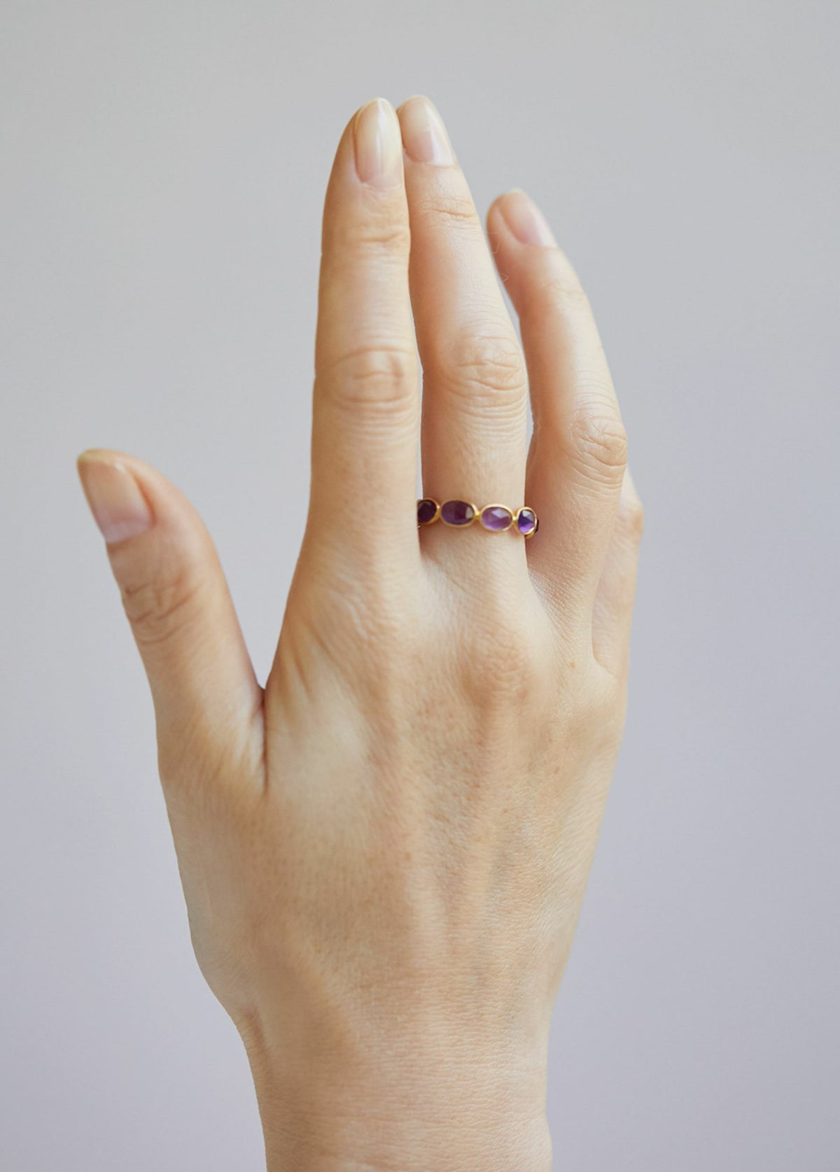 Amethyst Slice Stone Eternity