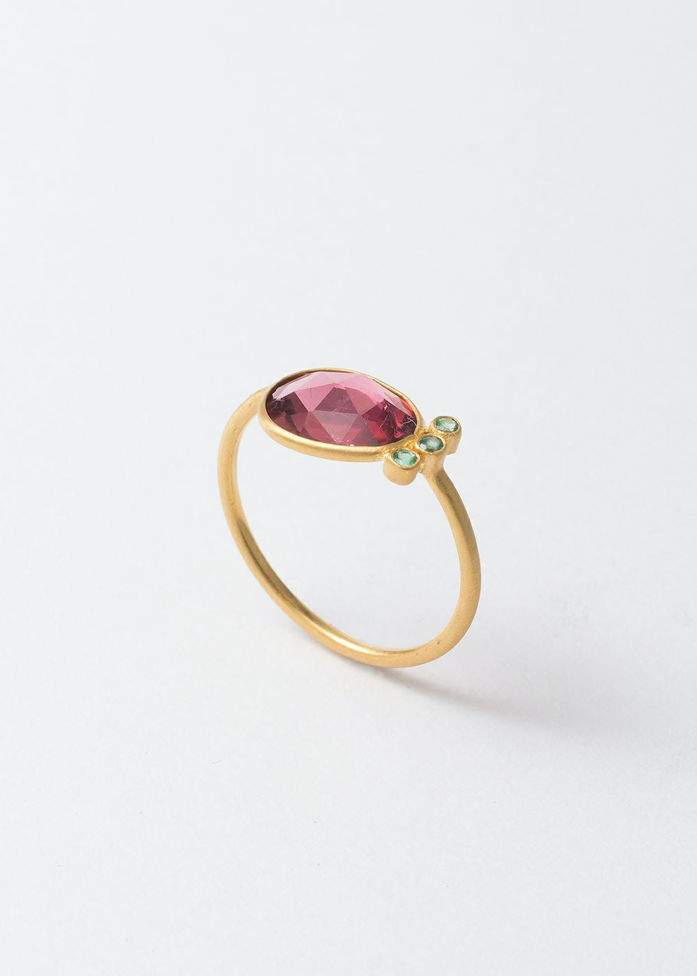 Organic Slice Bezel Ring
