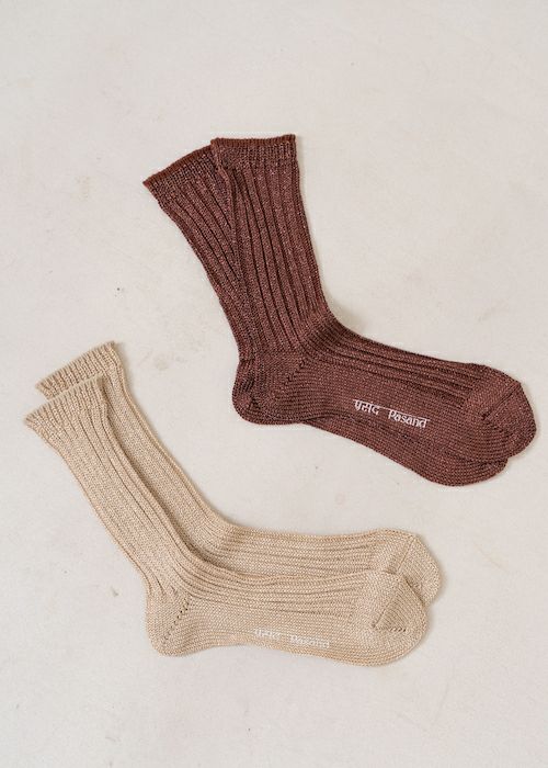 2sets of Sheere Glitter Socks | Pasand by ne Quittez pas | パサン 