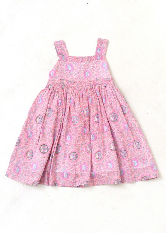 Kids Dress From Side Parts Fabric
