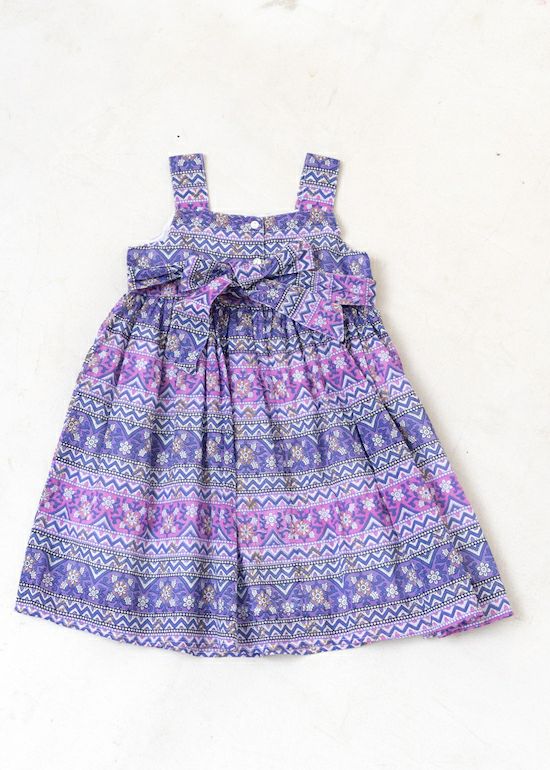 Kids Dress From Side Parts Fabric