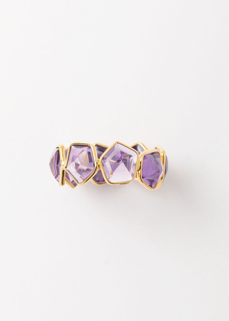 Amethyst Pentagon Eternity Ring：#9