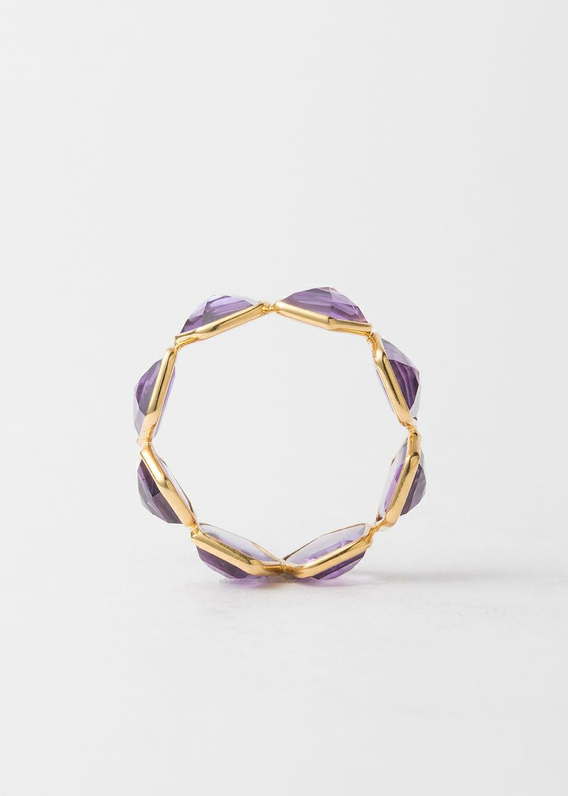 Amethyst Pentagon Eternity Ring：#9