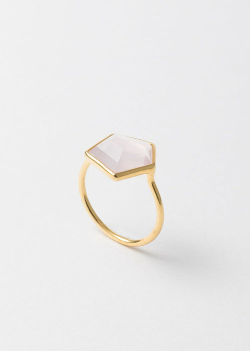 ヌキテパRose Quartz Pentagon Eternity Ring アクセサリー 