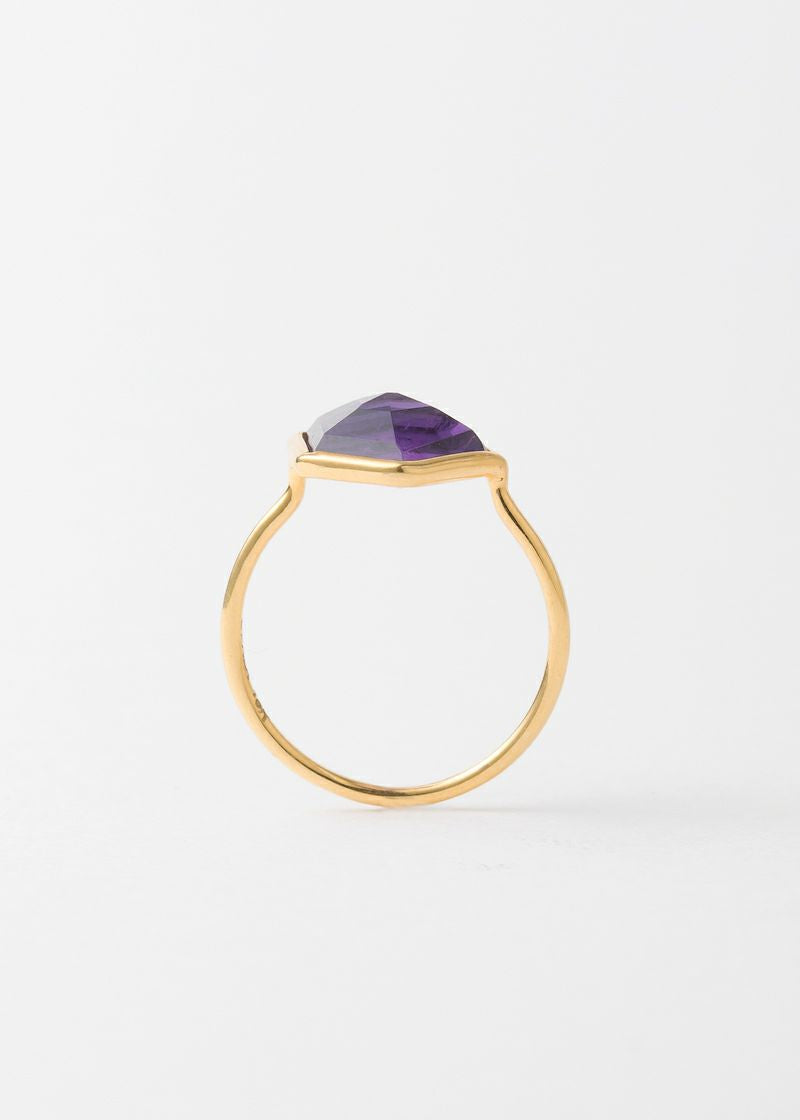 Amethyst Pentagon Bezel Ring：#13