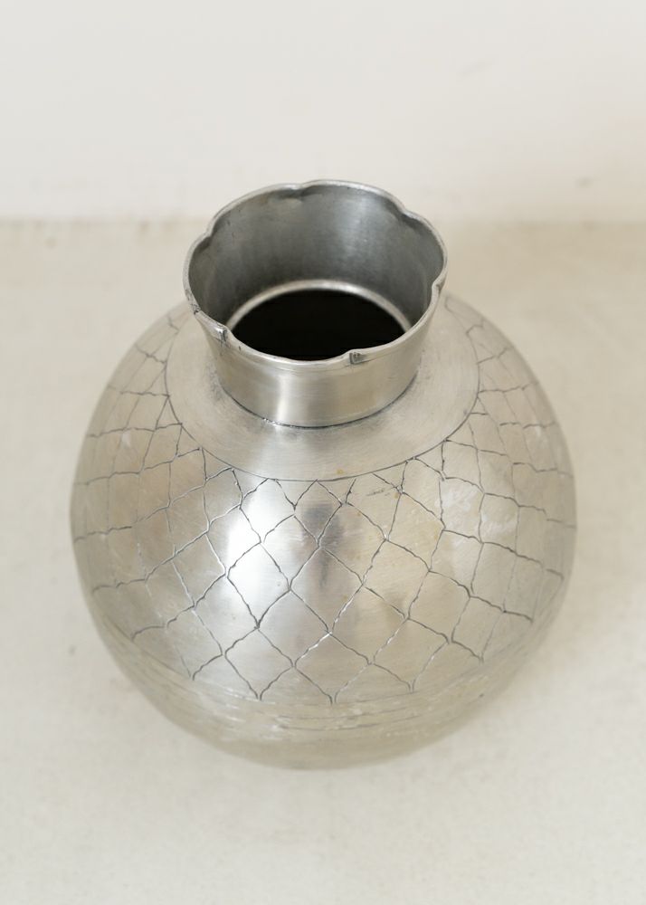 Aluminum Vase Embossed