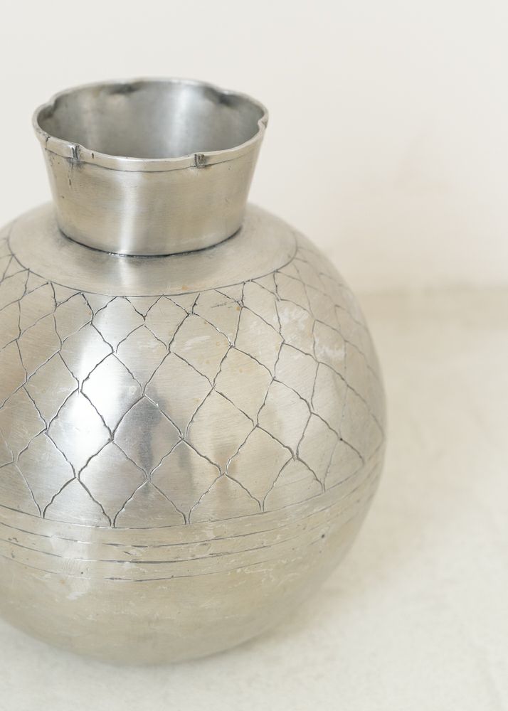Aluminum Vase Embossed