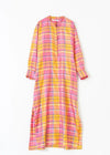 Hand Woven Silk Check Kurta Dress