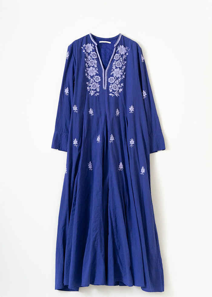 Chikan Embroidery Panel Dress