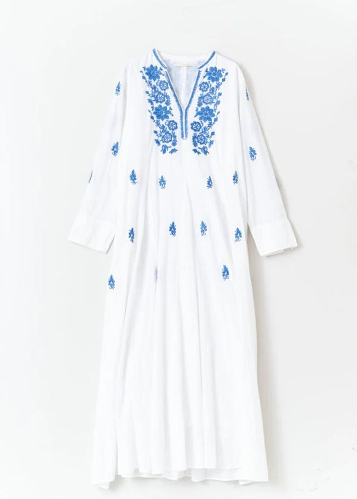 Chikan Embroidery Panel Dress