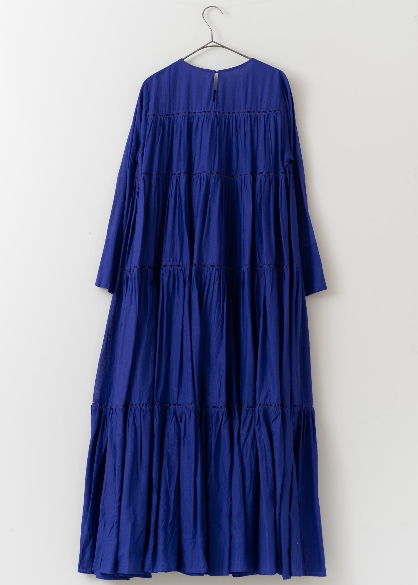 Cotton Voile Tiered Maxi Dress Royal