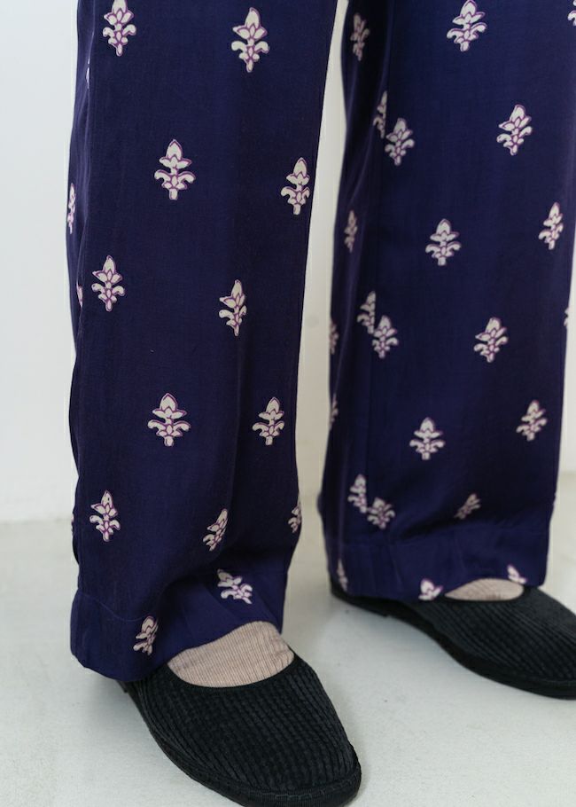 Modal Satin Print Pants