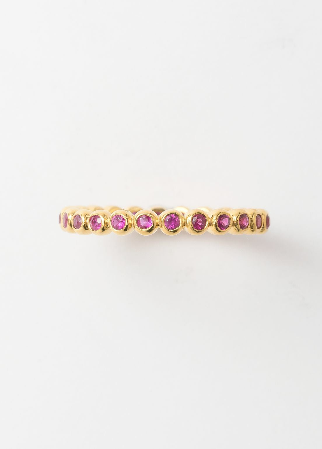 Tiny Ruby Gem Eternity Ring