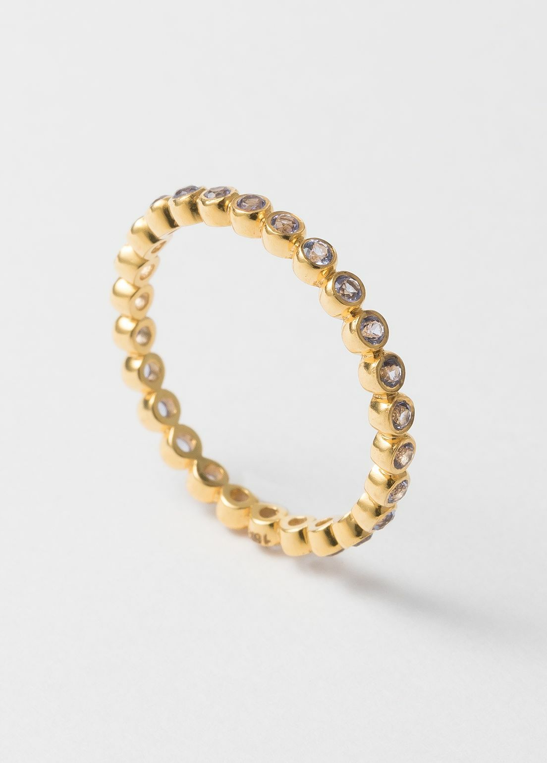 Tiny Tanzanite Gem Eternity Ring