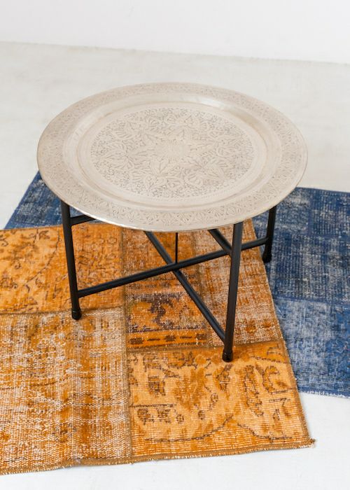 Brass Tray Moroccan Table