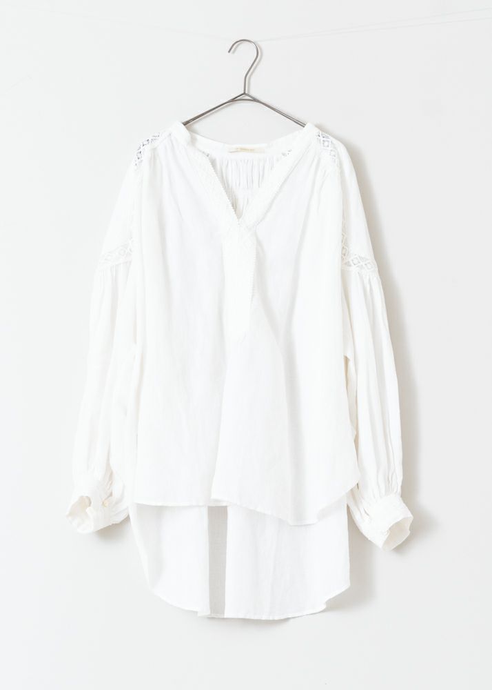 Cotton Linen Lace Blouse | Pasand by ne Quittez pas | パサンドバイヌキテパ