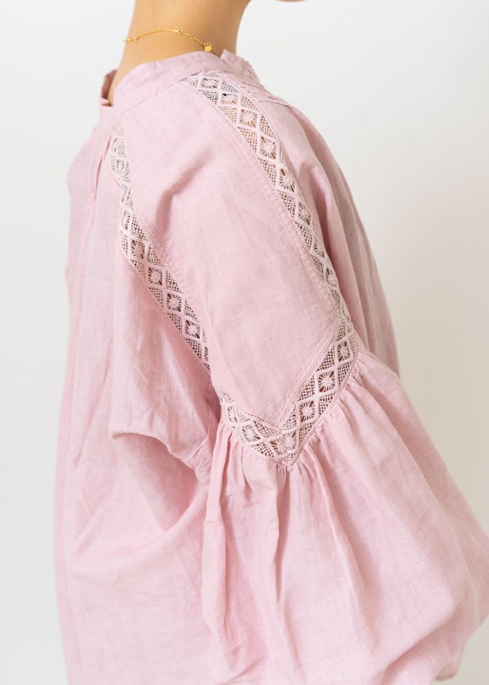 Cotton Linen Lace Blouse | Pasand by ne Quittez pas | パサンドバイ 