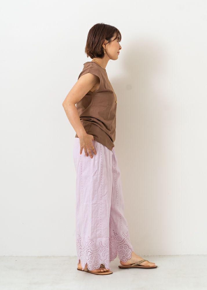 Cotton Linen Hemla Gather Pants