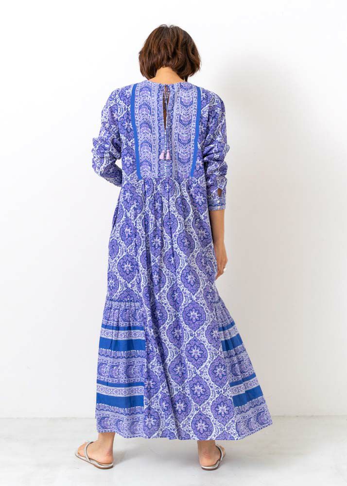 Cotton Voile Arabesque Print Dress