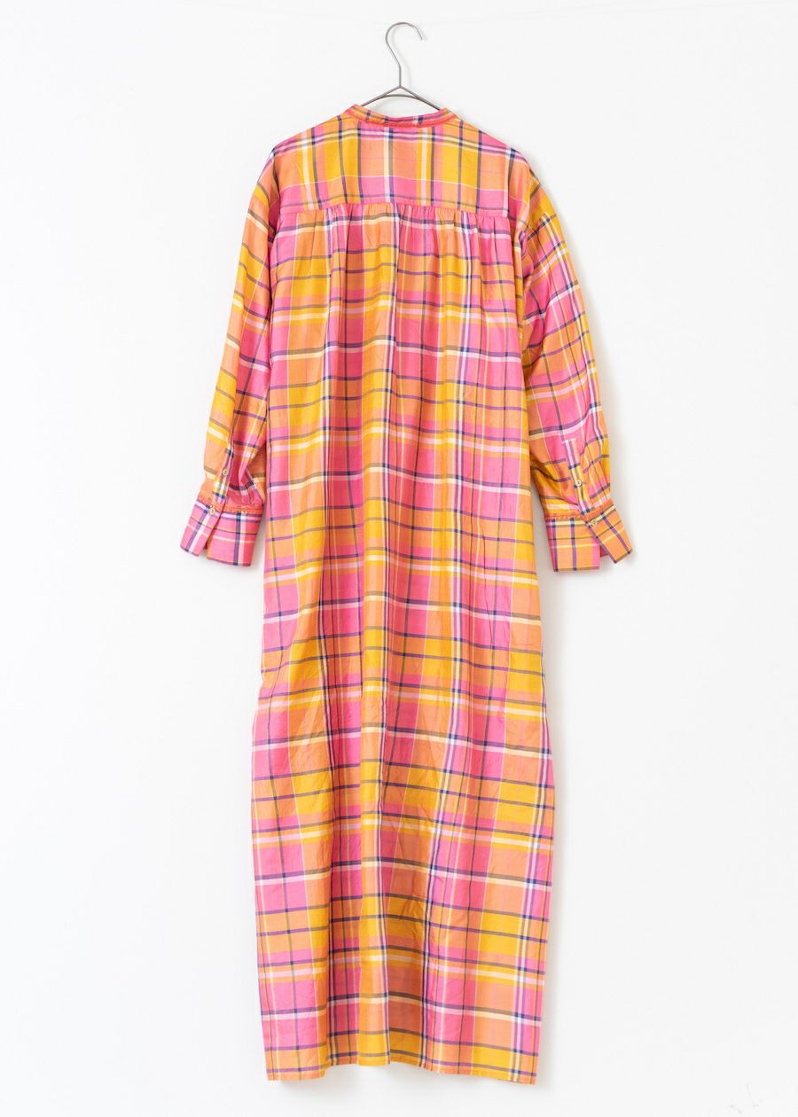 Hand Woven Silk Check Kurta Dress