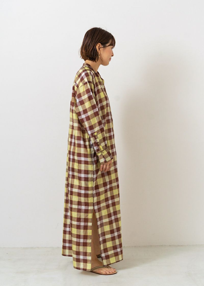 Hand Woven Silk Check Kurta Dress | Pasand by ne Quittez pas