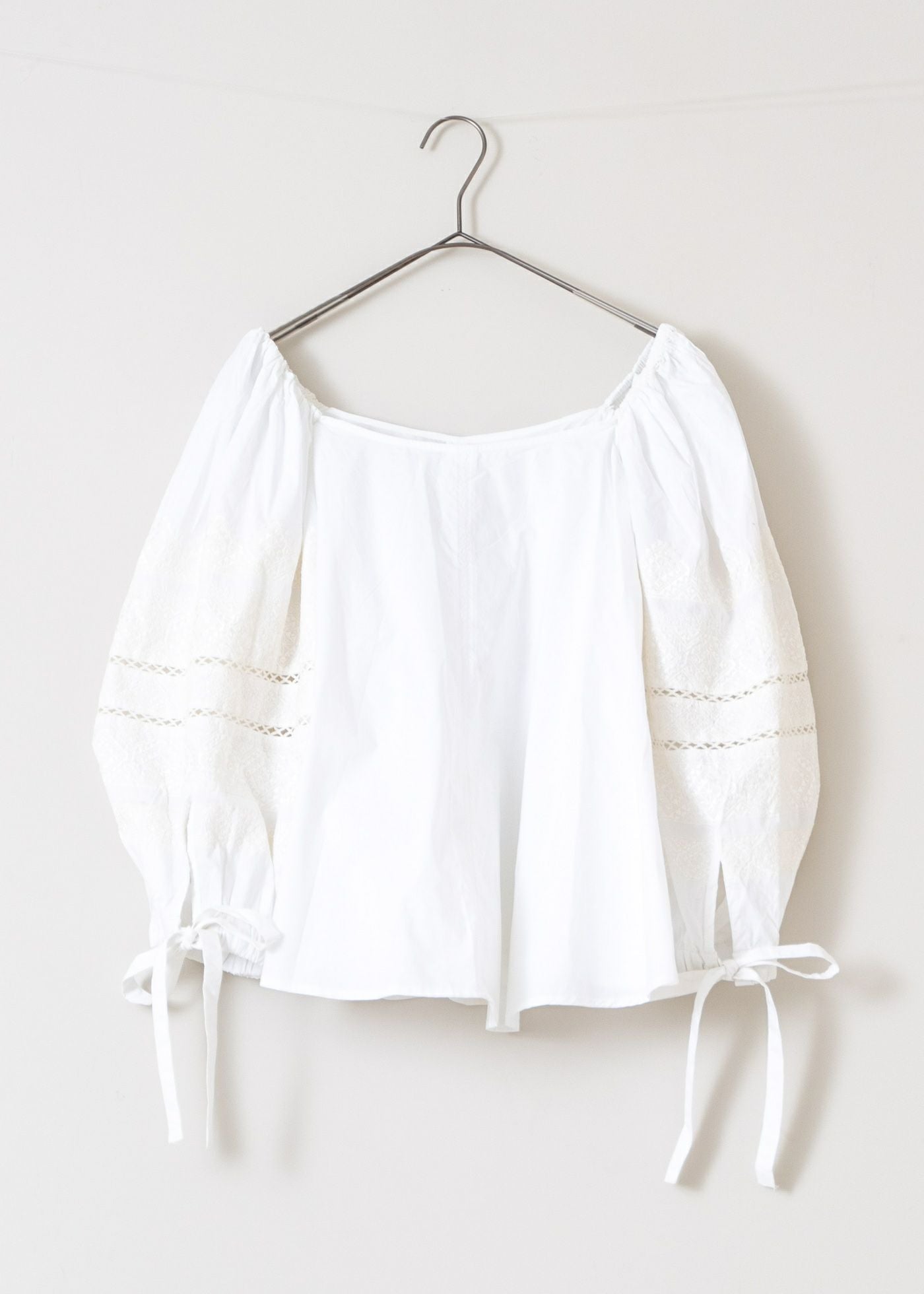 Poplin Lace & Embroidery Mix Top